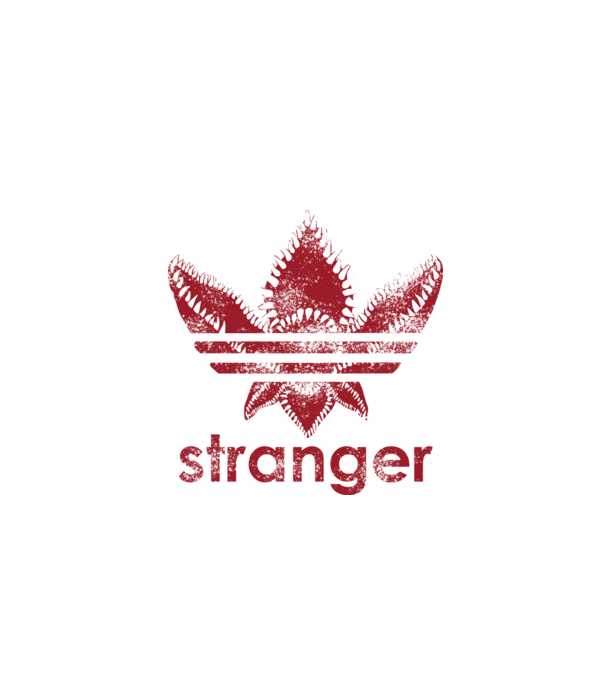 stranger things logo model negru pe tricou