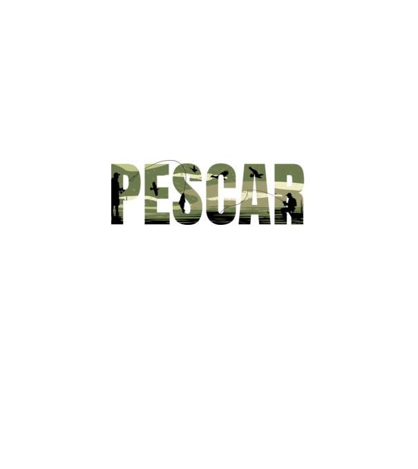 PESCAR model albastru jeanși pe tricou