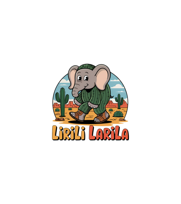 Lirili Larila model negru pe tricou