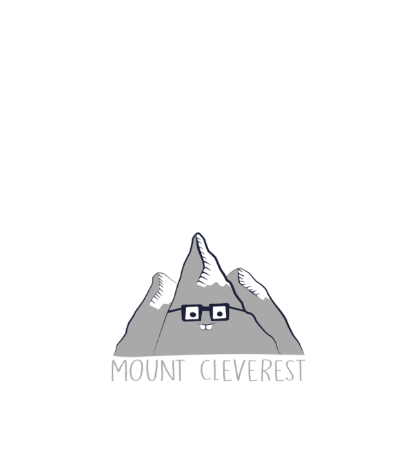 Mount cleverest model negru pe tricou