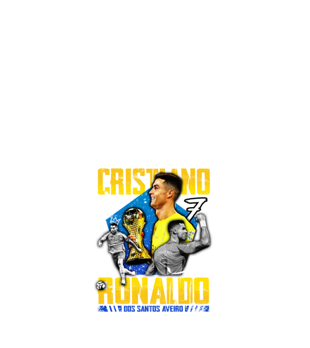 Ronaldo tribute model alb pe tricou