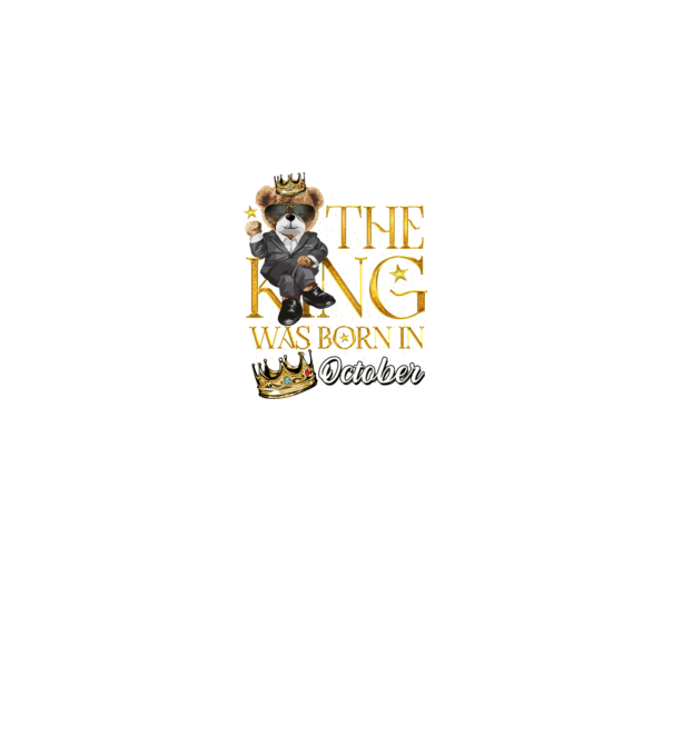 The king was born int OCTOBER model negru pe tricou