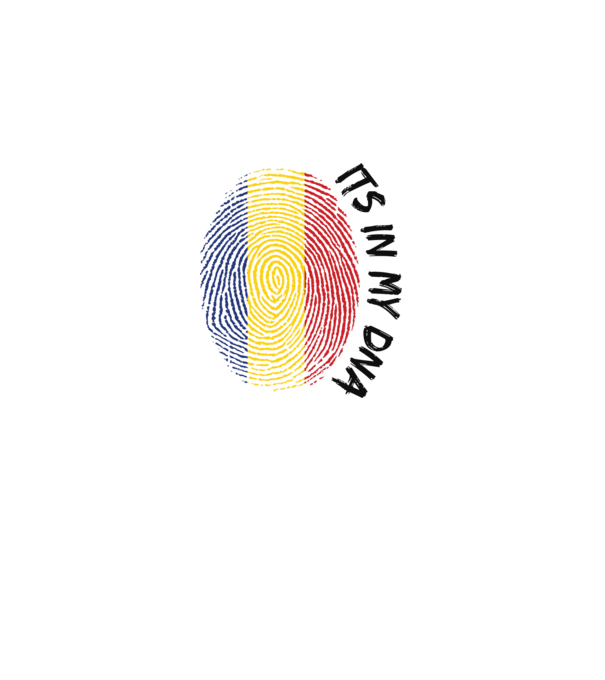 România fingerprint model alb pe tricou
