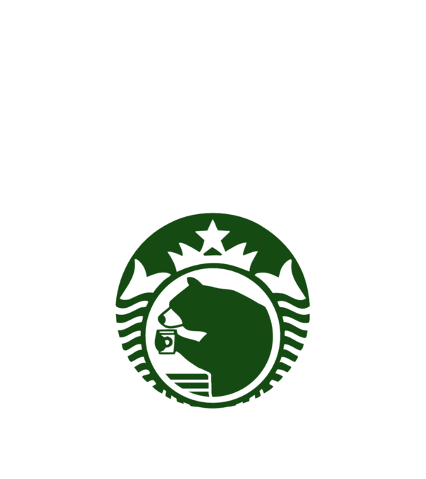 Bear Bucks model alb pe tricou