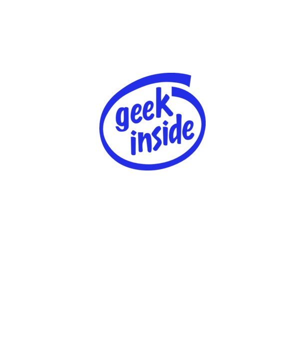 Geek inside model gri pe tricou