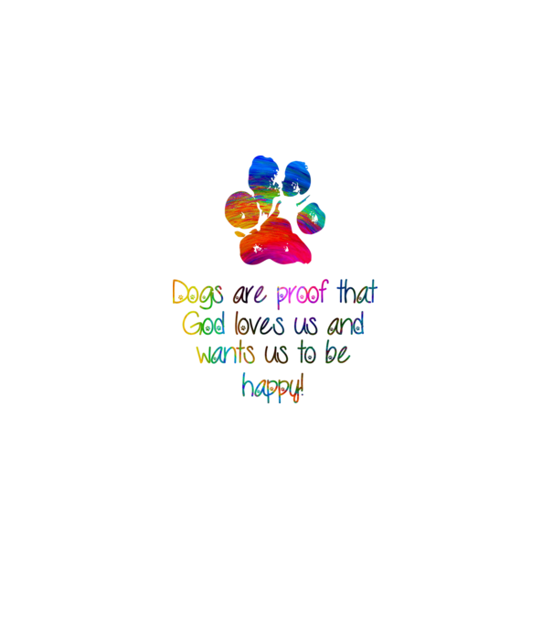 Dogs are proof model alb pe tricou