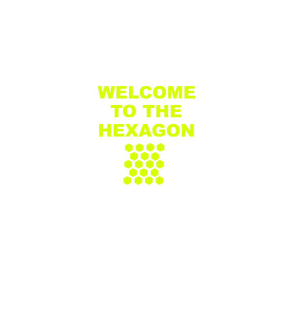 Welcome to the hexagon model albastru închis pe tricou