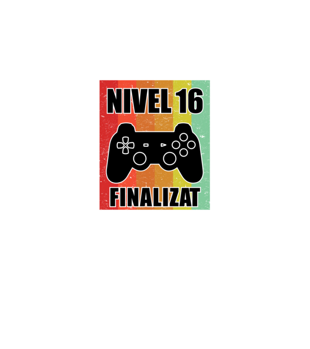 Nivel 16 finalizat model negru pe tricou