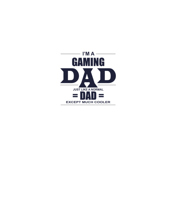 Gaming dad model alb pe tricou