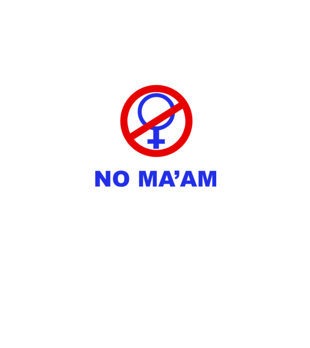 No maam eleje model alb pe tricou