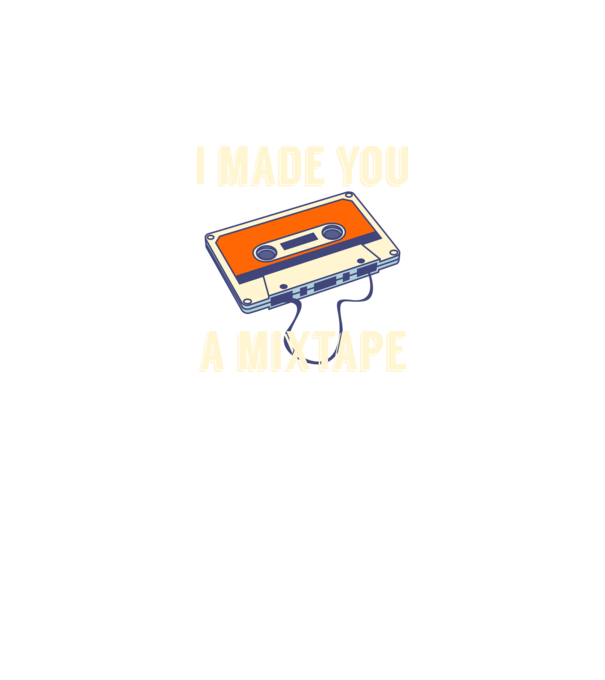 Mixtape model negru pe tricou
