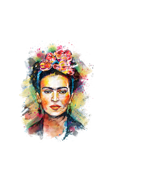 Frida Kahlo model alb pe tricou