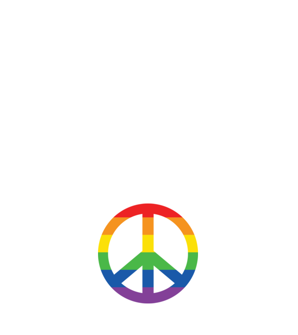 Peace pride model negru pe tricou