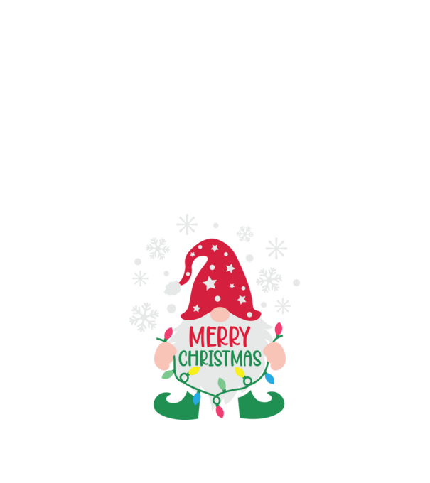 Merry christmas gnome model negru pe tricou