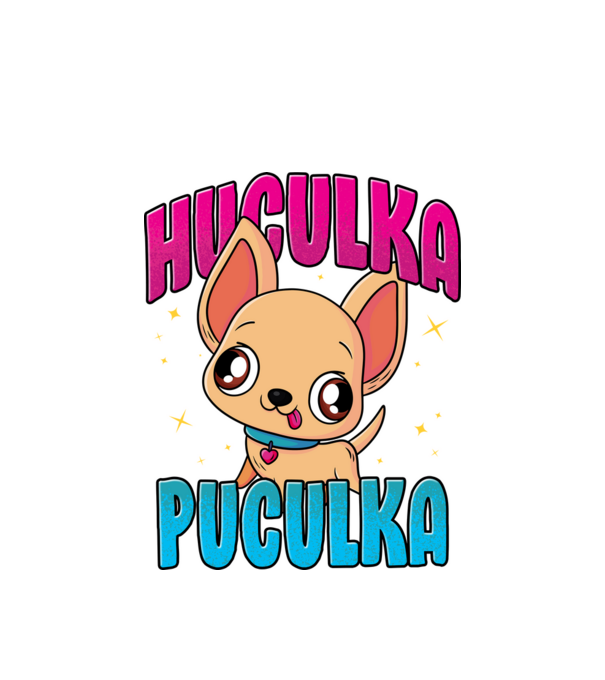 Huculka Puculka chivava model alb pe tricou