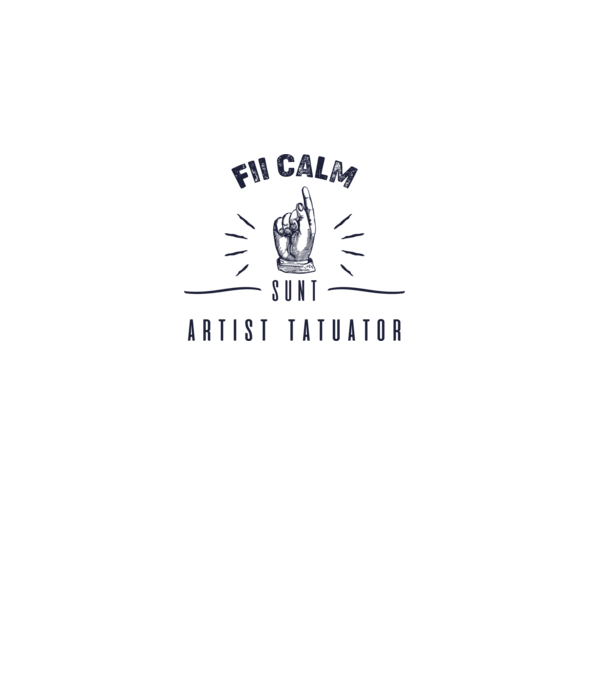 Fii calm, sunt artist tatuator model gri pe tricou