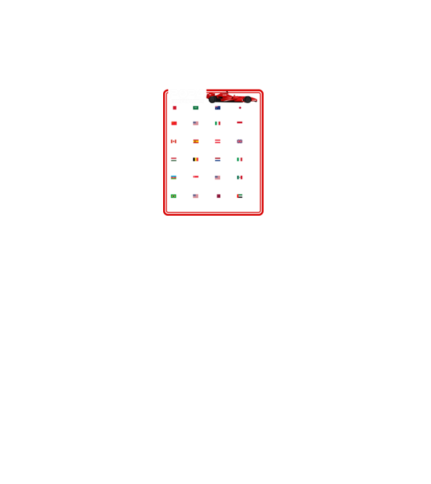 F1 calendar 2024 model negru pe tricou