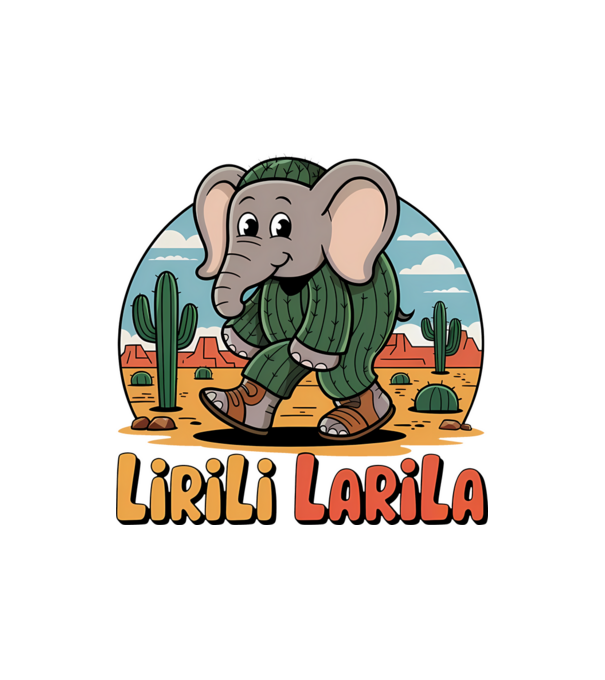 Lirili Larila model nisipiu pe tricou