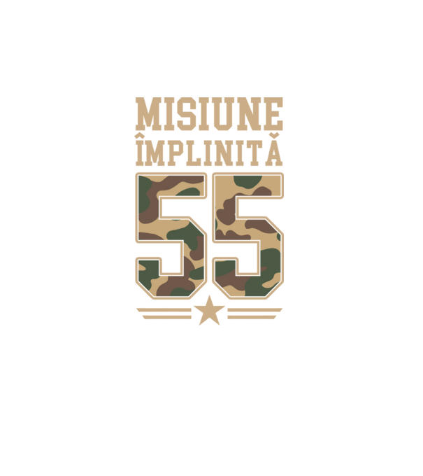 Misiune împlinită 55 model turcoaz pe tricou