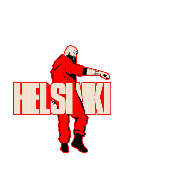 helsinki la casa de papel model alb pe tricou