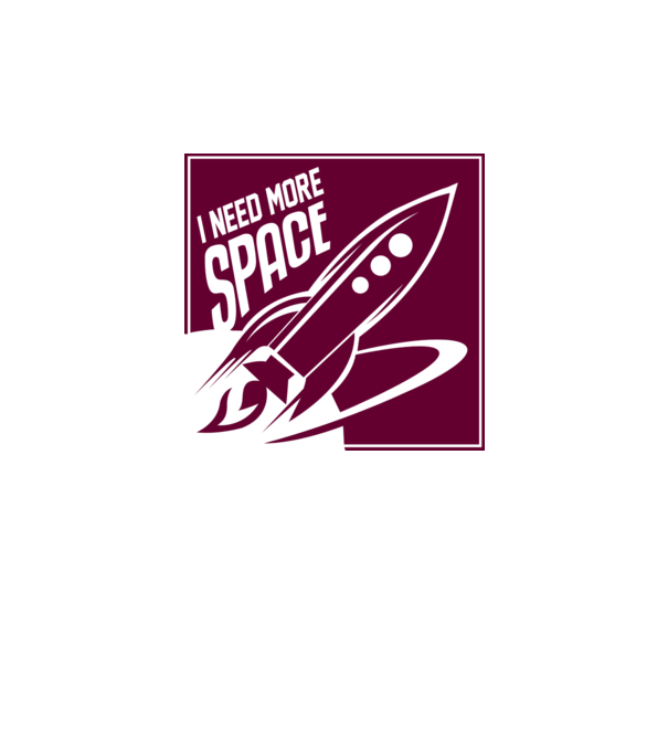 more space model alb pe tricou