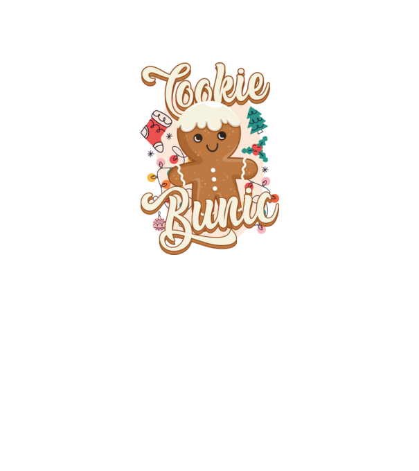Cookie bunic model alb pe tricou