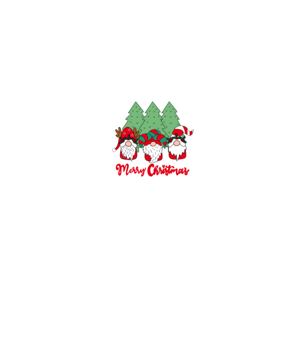 Merry christmas gnomes model negru pe tricou