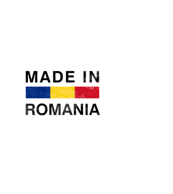 made in romania model negru pe tricou