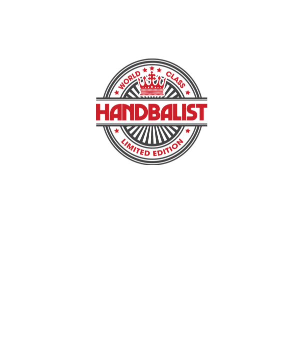 handbalist model alb pe tricou