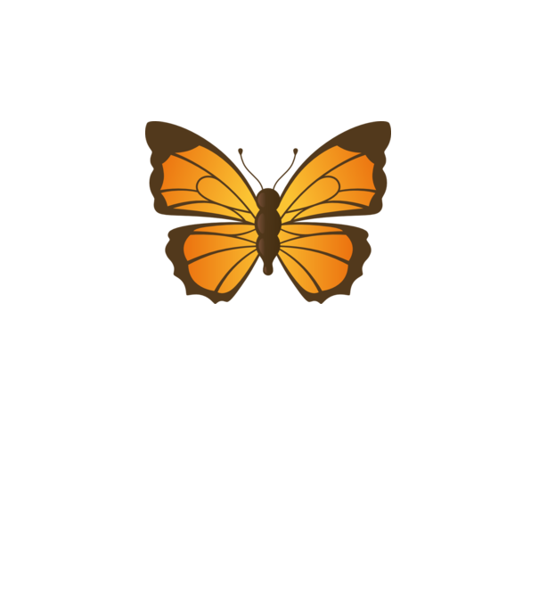 Butterfly model alb pe tricou