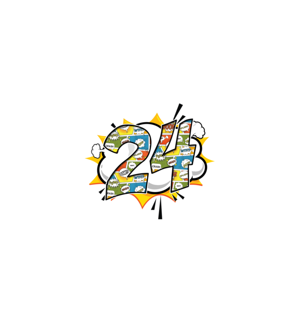 Birthday Comic Number 24 model turcoaz pe tricou