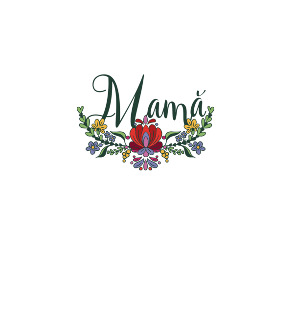 Mamă model alb pe tricou