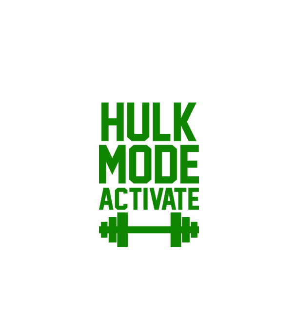 Hulk mode model alb pe tricou