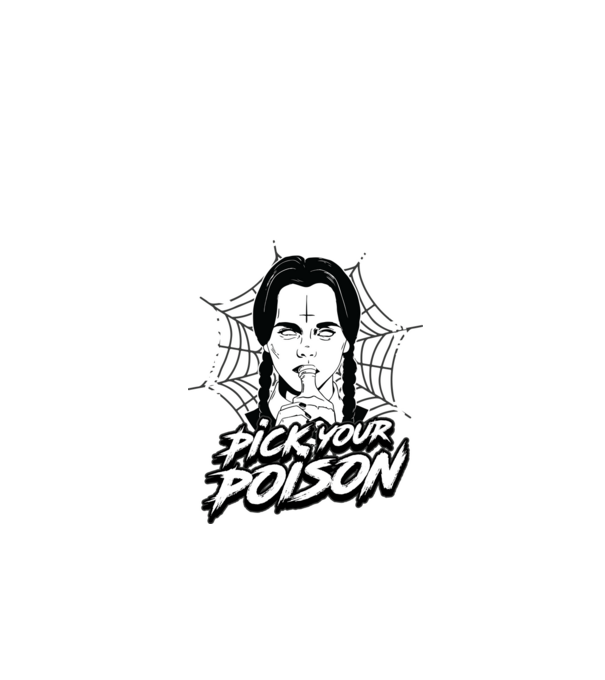 WEDNESDAY Pick your poison model negru pe tricou