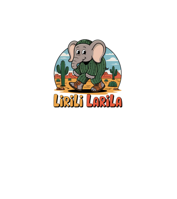 Lirili Larila model negru pe tricou