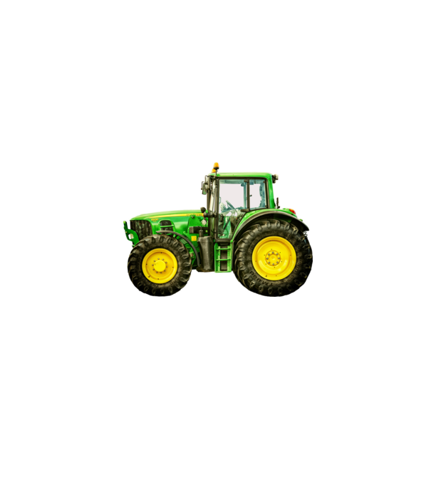 TRACTOR model alb pe tricou