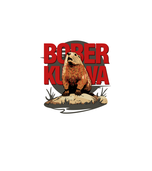 BOBER model negru pe tricou