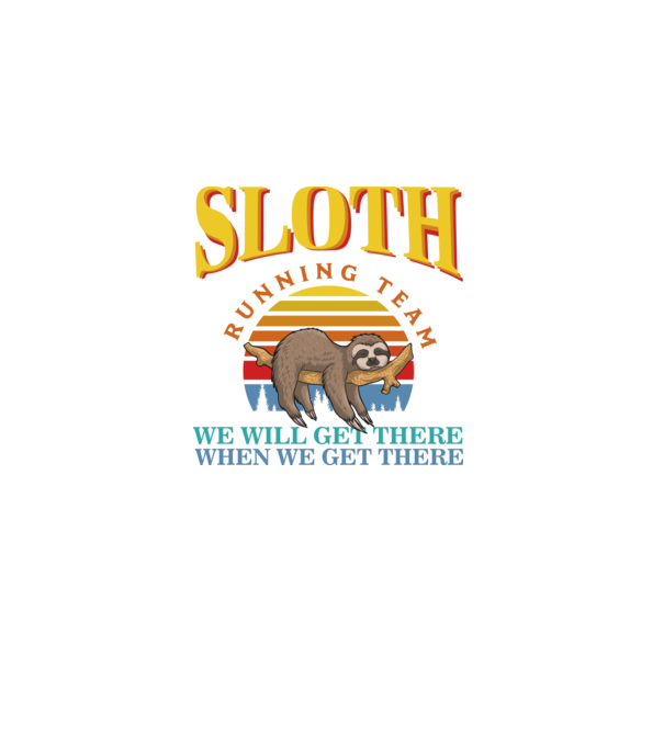 SLOTH running team model negru pe tricou