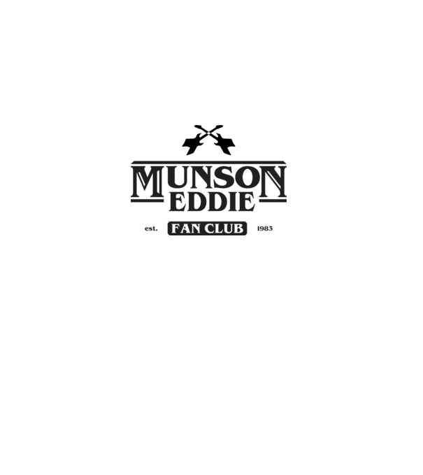 eddie munson fan club model alb pe tricou