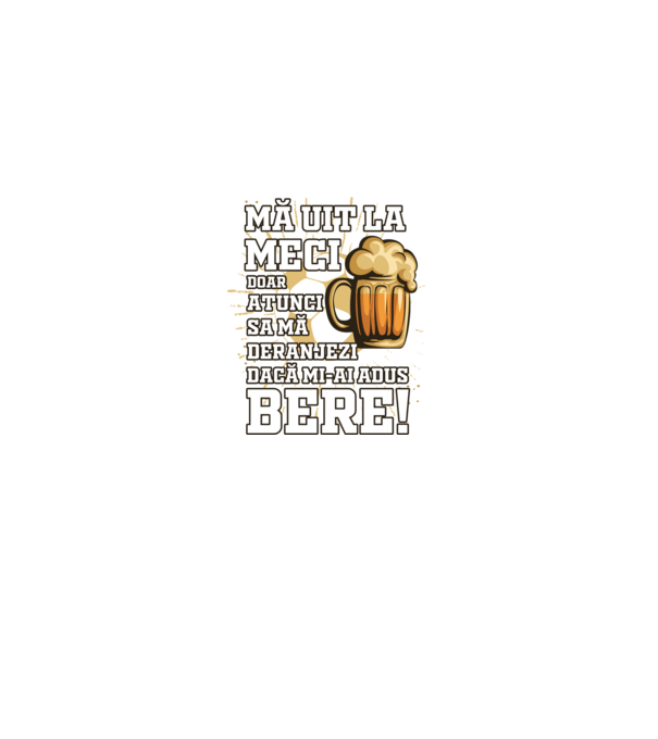 Mă uit la meci model negru pe tricou