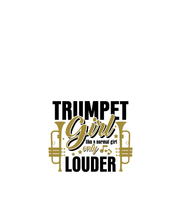 Trumpet girl model alb pe tricou