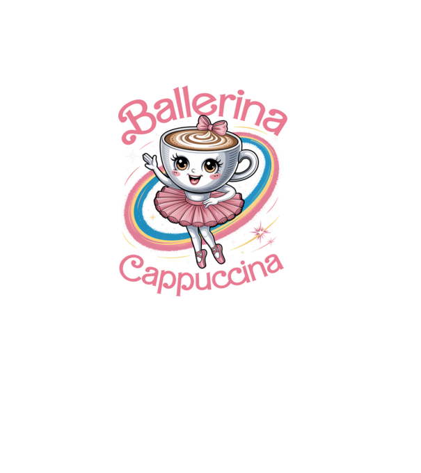 Ballerina Cappuccina model negru pe tricou