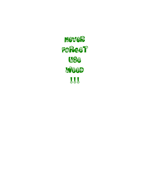 Weed model alb pe tricou