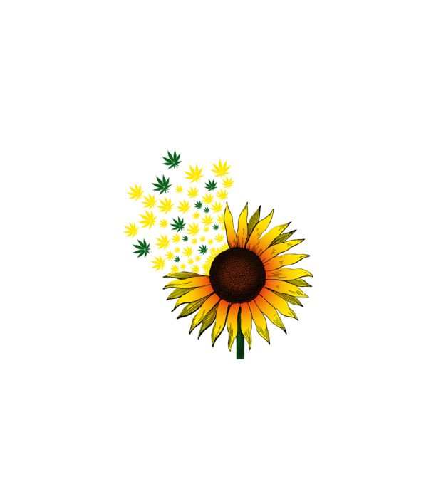 Sunflower Weed model alb pe tricou
