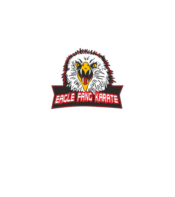 eagle fang karate cobra kai model negru pe tricou
