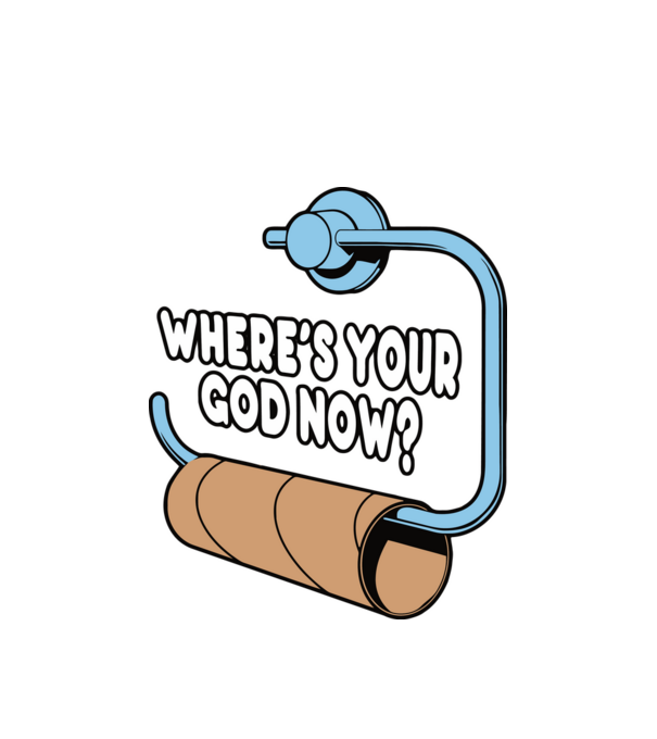 Where's your god now model alb pe tricou