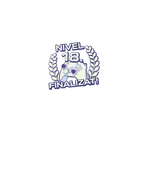 Nivel 18 finalizat! model negru pe tricou