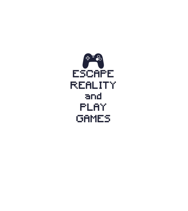 Escape reality model alb pe tricou