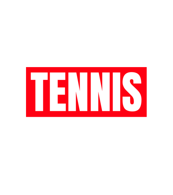 TENNIS HERO model alb pe tricou