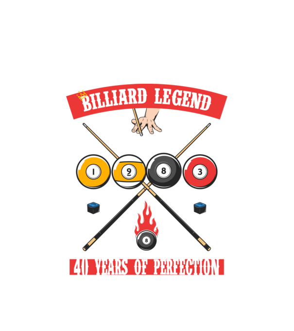Billiard legend born in 1983 model alb pe tricou